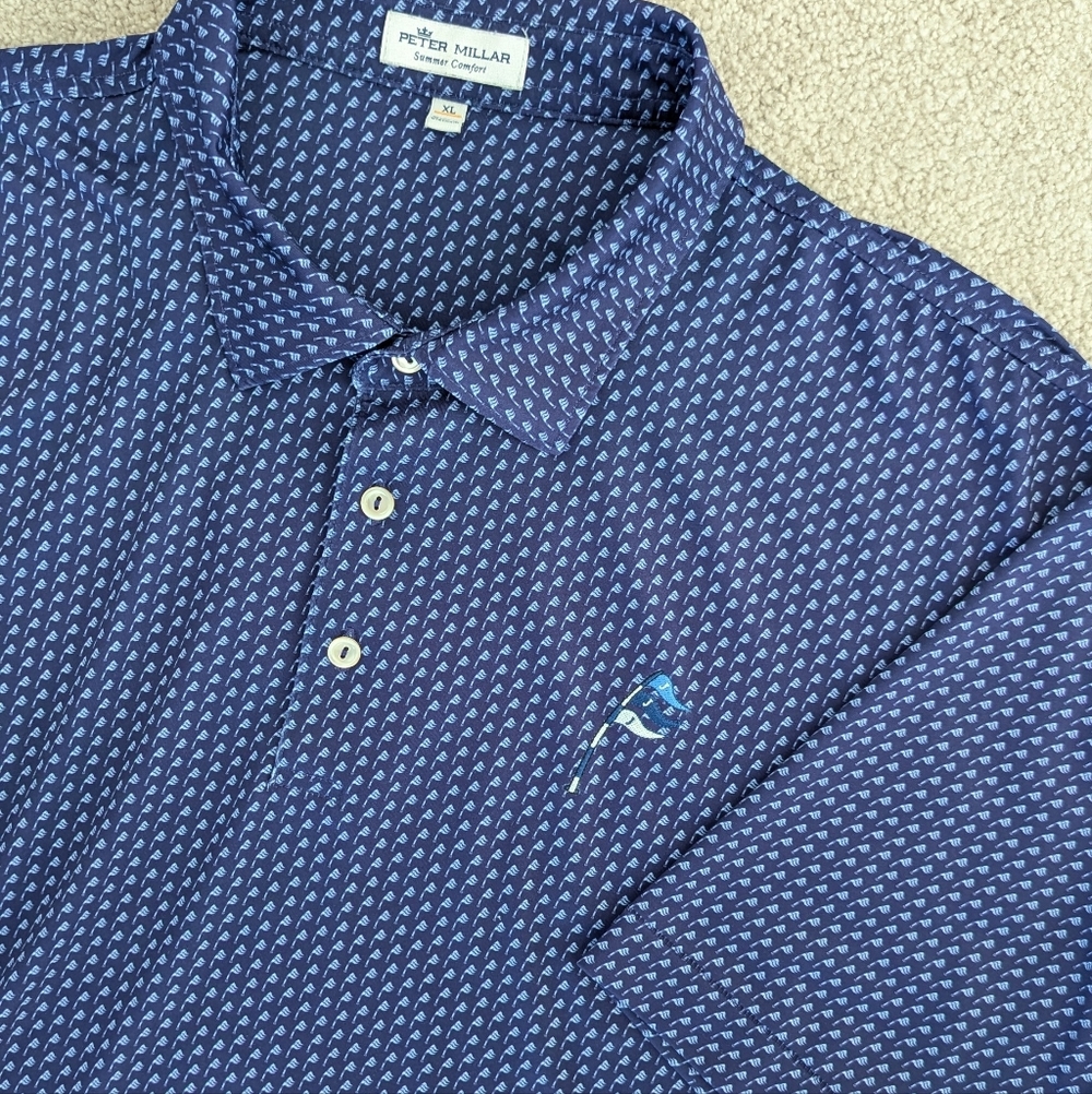 Peter Millar Men's Summer Comfort Short Sleeve Golf Polo Sz XL